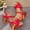 Red, variant on Women's Fish Mouth Sandals, Thick Heel Fashionable Summer Solid Color Fish Mouth Plus Size Sandals Red