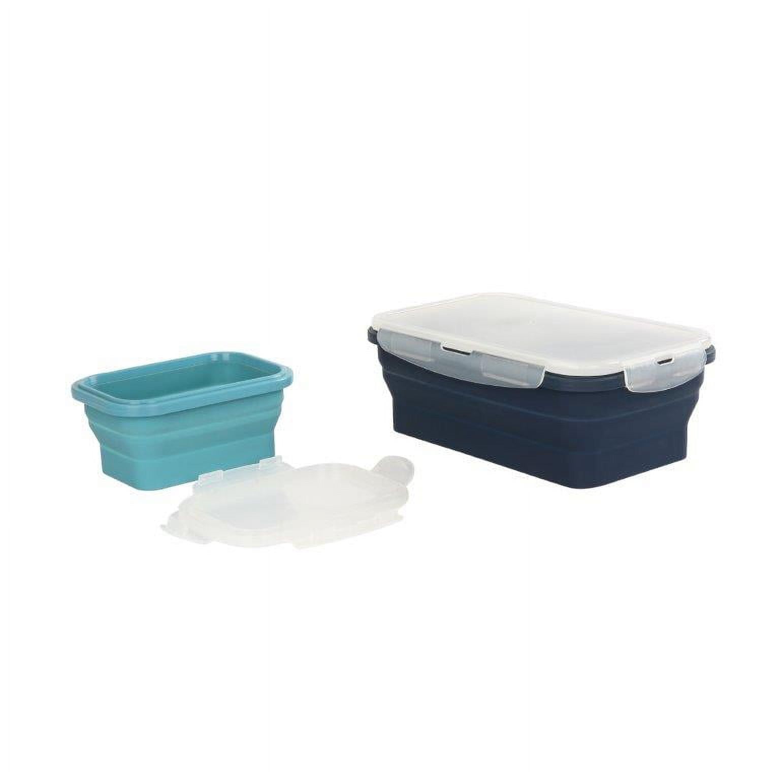Alimat PluS Silicone Food Storage Containers with Lids - 3 Pack Set  27oz/800ml Collapsible Meal Prep Lunch Containers - Microwave, Freezer and