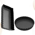 thumbnail image 3 of MIANGASTORE 2pcs Pizza Pan Quiche Pan Cake Pan Pan with Removable Loose Bottom Net Pizza Pan Crisper Pan Pizza Net ( 4 Inch and 10cm Circle ), 3 of 9