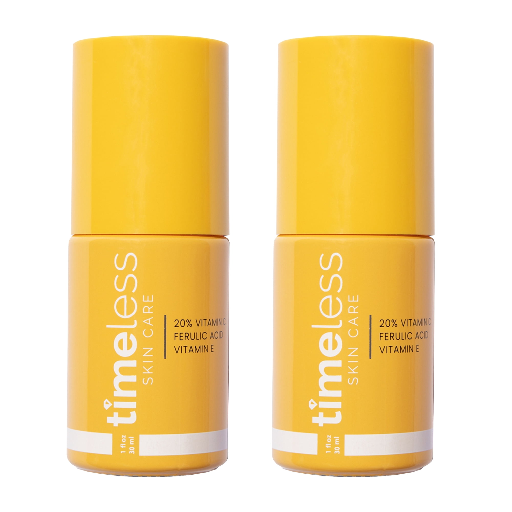Timeless Skin Care Vitamin C Serum with Vitamin E & Ferulic Acid Brightening Serum for Oily & Dry Skin Fragrance Free 1 Fl oz (Pack of 2)