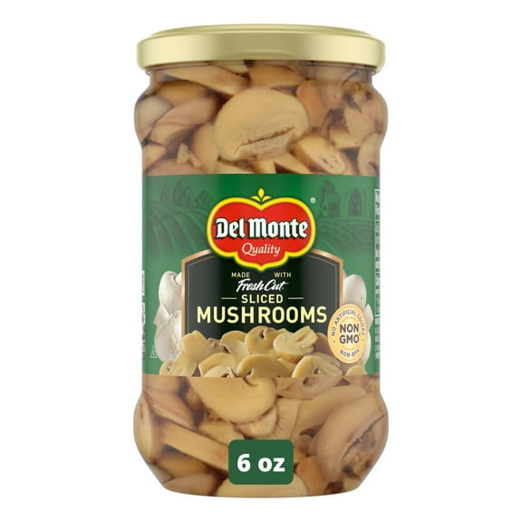 Del Monte Mushrooms Slices, 6 oz Jar