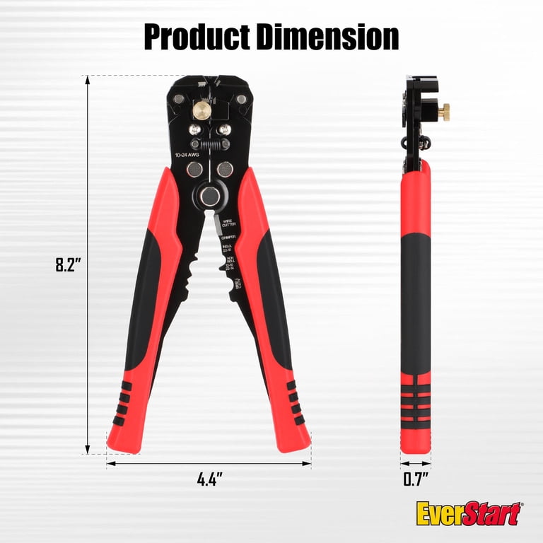 EverStart 8-Inch Self-Adjusting Wire Stripper, 10-24 AWG photo 2