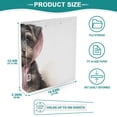 thumbnail image 5 of Dog Hoodie Pink 3 Ring Binders 1.5 inch Hardcover File Folders with Interior Pockets A4 Size Organizer for School Office Hospital, 5 of 8