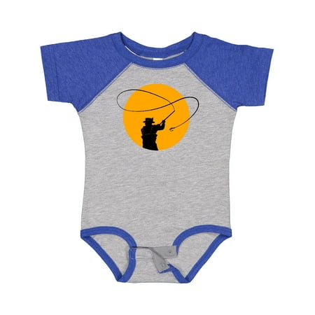 

Inktastic Fly Fishing Sun Silhouette Gift Baby Boy or Baby Girl Bodysuit