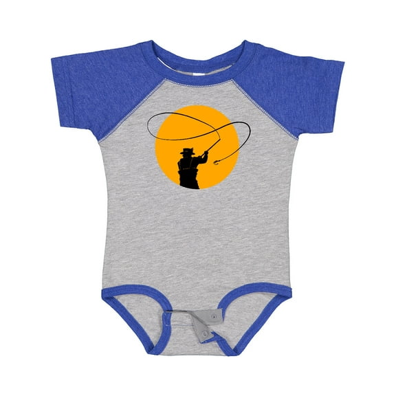 Inktastic Fly Fishing Sun Silhouette Boys or Girls Baby Bodysuit