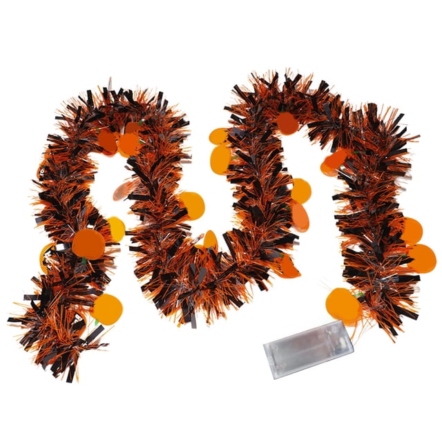 Mom's Best Guirnalda de luces de oropel de 2 m, enredadera de ratán artificial de otoño para decoración de repisa de chimenea, Halloween, Acción de Gracias