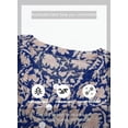 thumbnail image 4 of ORUYROP Blouses Décontractées Boho à Imprimé Floral Col en V Manches Longues Amples pour Femmes, 4 of 7