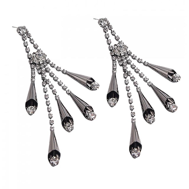 Moderna Pendientes Aleación de Mujer Borlas Drop Dangle Pendientes jinwen Elegante perno prisionero del oído de las mujeres