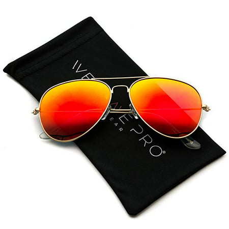 WearMe Pro - Aviator Full Mirror Silver Sunglasses