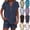 25# Navy, variant on Summer 2 Piece Sets for Women 2026 Trendy Button Decor Tops, Drawstring Shorts Ladies 2 Piece Sets Navy L