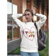 thumbnail image 2 of True Love Heart Design. Sweatshirt Women -Image by Shutterstock, Female Medium, 2 of 4