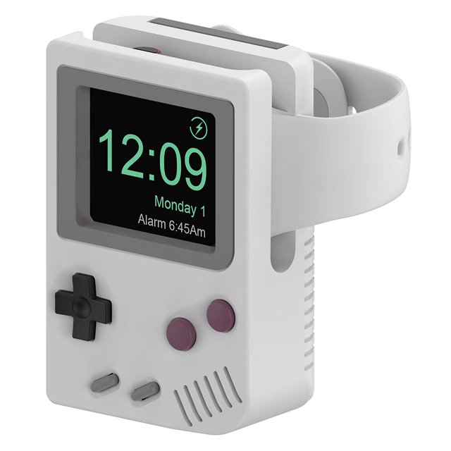 Soporte Para Cargador Soporte de soporte de cargador para Apple IWatch 8 7 6 5 4 3 2 1 Se (gris blanco) Likrtyny Para estrenar