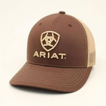 Ariat A300003102 Mens Embroidered Logo Snap Back Cap - Brown