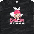 thumbnail image 4 of Inktastic Skateboarding Cute Girls Girls Toddler T-Shirt, 4 of 5