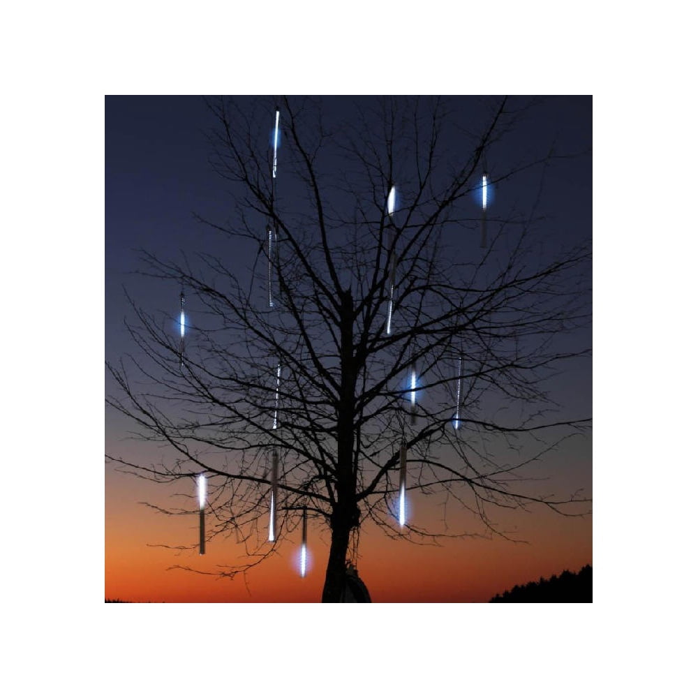 Set of 5 Dripping Icicle Snowfall Christmas Light Tubes 20"