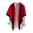 thumbnail image 4 of Capa de cuadros gruesos de visón sintético para mujer, talla grande, tejido con mangas, chal, versátil, Qipao, bufanda con borlas, capa para mujer, 4 of 4