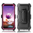 thumbnail image 5 of Mignova LG Stylo 4 case, heavy-duty shock-proof body protection rugged hybrid case with swivel belt clip and bracket for LG Stylo 4 case 2018(Pink), 5 of 8