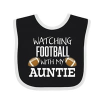 Inktastic Watching Football with My Auntie Boys or Girls Baby Bib