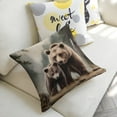 thumbnail image 5 of bear cub forest Linen toss pillowcase decoration pillowcase gifting preferred 18x18 inch cushion cover 4 sets sofa pillowcase sofa bedroom living room car, 5 of 8