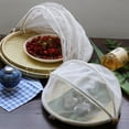 thumbnail image 5 of Hand-Woven Food Serving Tent Basket Fruit Vegetable Bread Cover Storage Container Dust-Proof Picnic Mesh Net Cover, 5 of 6