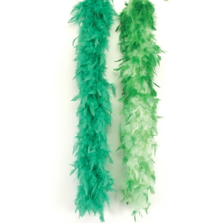 - Loftus Extra Long Fluffy Feather Vegas Boa, Green, One Size (72