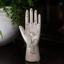 Ceramic Palmistry Hand Decor Gloss Finish White