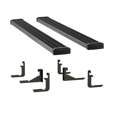 LUVERNE Grip Step 7" x 88" Black Aluminum Running Boards, Select Ford Super Duty 415088-401723
