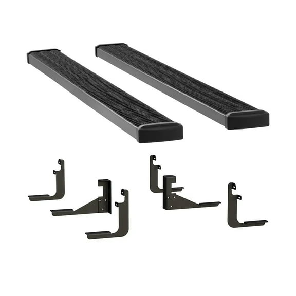 LUVERNE Grip Step 7" x 88" Black Aluminum Running Boards, Select Ford Super Duty 415088-401723