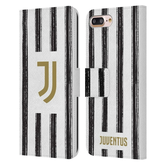 Head Case Designs Officially Licensed Juventus Football Club 2020/21 Match Kit Home Leather Book Wallet Case Cover Compatible with Apple iPhone 7 Plus / iPhone 8 Plus