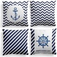 thumbnail image 1 of Linen printed pillowcase four piece set comfortable soft home decor detachable pillowcase, 1 of 4