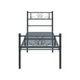 thumbnail image 6 of Yoneston Twin Metal Platform Bed Frame Bedroom Mattress Foundation with Headboard for Kids Teens, Black, 6 of 11
