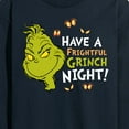 thumbnail image 3 of The Grinch  - Have A Frightful Grinch Night - Men's Long Sleeve T-Shirt, 3 of 5