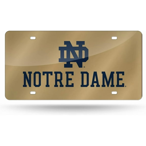 Notre Dame Fighting License plate Irish Navy Lettering 12" x 6" B