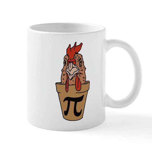 CafePress - Chicken Pot Pi - 11 oz Ceramic Mug - Novelty Coffee Tea Cup