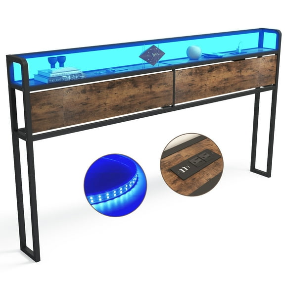 LED King Size Headboard Only,King Headboard with Storage,King Size Headboard Only with Lights, Headboard King Size with USB, King Size Bed Headboard Only for Bedroom