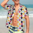 thumbnail image 5 of Yiaed Polka Dot Print Hawaiian Shirt for Men Short Sleeve Button Down Shirts Beach Shirts for Men-X-Large, 5 of 5