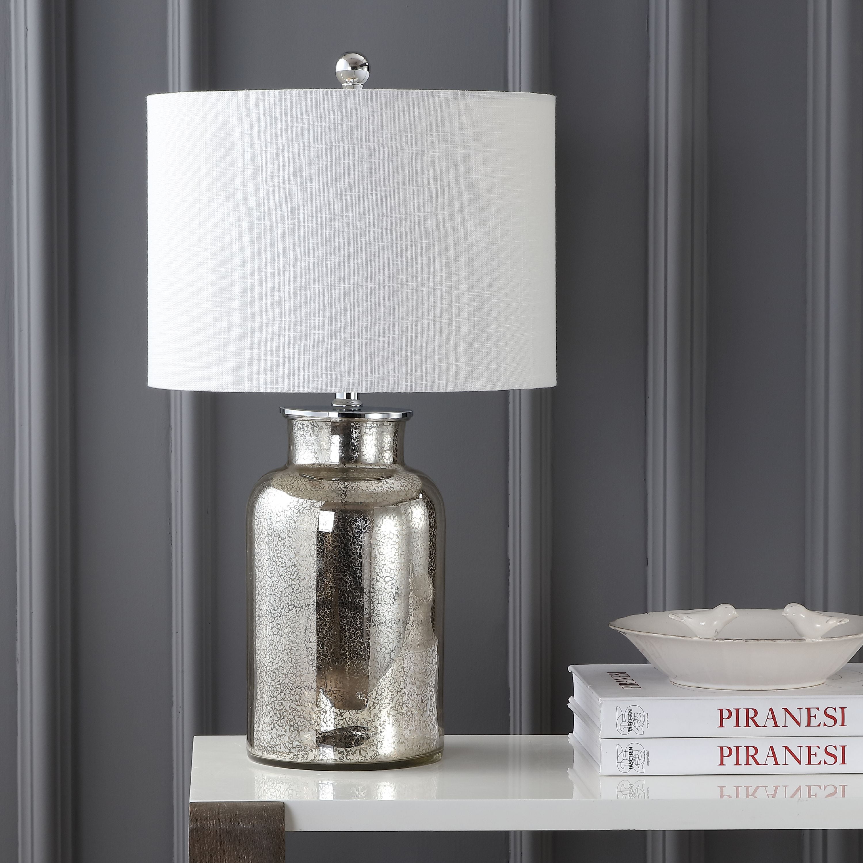 blush mercury glass table lamp