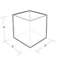 thumbnail image 3 of 5" Deluxe Clear Acrylic Square Cube Bin for Counter,4-Pack, 3 of 5
