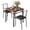 Walnut, variant on 29.1 Inch 2-Seater Small Dining Table 3-Piece Wooden Set with Matching Chairs, Space Saving Breakfast Corner Table, Easy to Assemble Compact Diner Desk for Tiny Apartments and Narrow Spaces