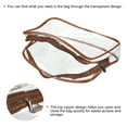 thumbnail image 4 of Uxcell M Size Clear Toiletry Bag Makeup Cosmetic Pouch with Zipper, Brown 3 Pack, 4 of 6