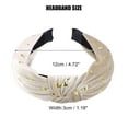 thumbnail image 2 of Unique Bargains 1 Pc flannelette Heart Shape Stud Knot Headband Women Hairband 1.18 Inch Wide Beige, 2 of 7