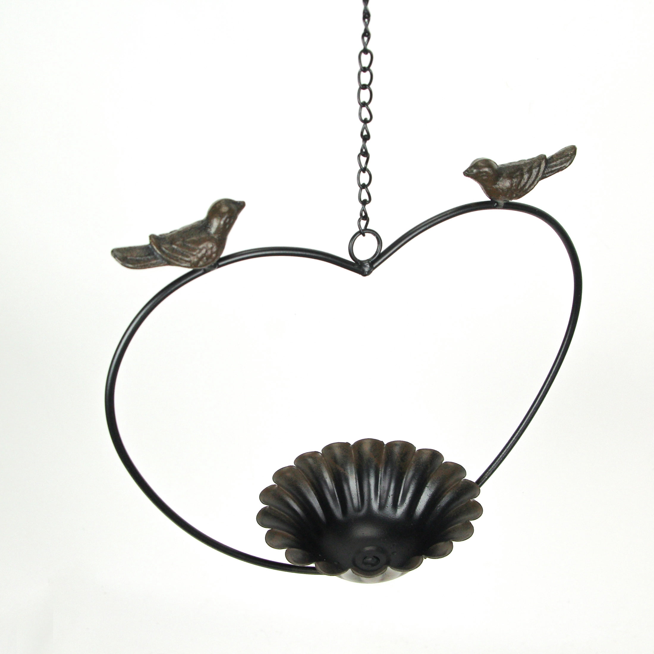 Things2Die4 Rustic Metal Bird Hanging Planter Succulent Flower Basket (Set of 2)