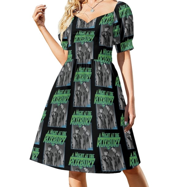 Una noche en la camiseta camiseta camiseta de la película retro de Roxbury: disponible en muchos colores Vestido de manga corta vestido de mujer de verano 2025