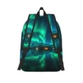 thumbnail image 2 of Lsque Northern Lights Pattern Canvas Daypack, Durable Backpack, High-quality Versatile Backpack,Vintage Compact Backpack-Medium, 2 of 6