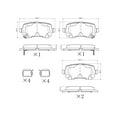 thumbnail image 6 of Ultra HC 1000 Brake Pad Set, Rear HC10.1326.0.F, Chrysler Town & Country 2012-2008, 6 of 6