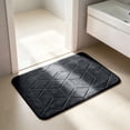 thumbnail image 4 of Kadlawus Corals Fleece Bath Mat for Bathroom, Rhombus Pattern Absorbent Rug, Soft Quickly Dry Floor Mat, Washable Non-Slip Mat for Living Room, 4 of 6