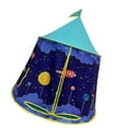 thumbnail image 3 of Jugar para niños Tent Prince Castle Centable Playroom portátil Playhouse Indian Regalo de cumpleaños para la guardería Fiesta de cumpleaños de azul, 3 of 8