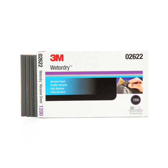 3M Wetordry Abrasive Sheet 434Q, 02622, 1200, 5 1/2 in x 9 in