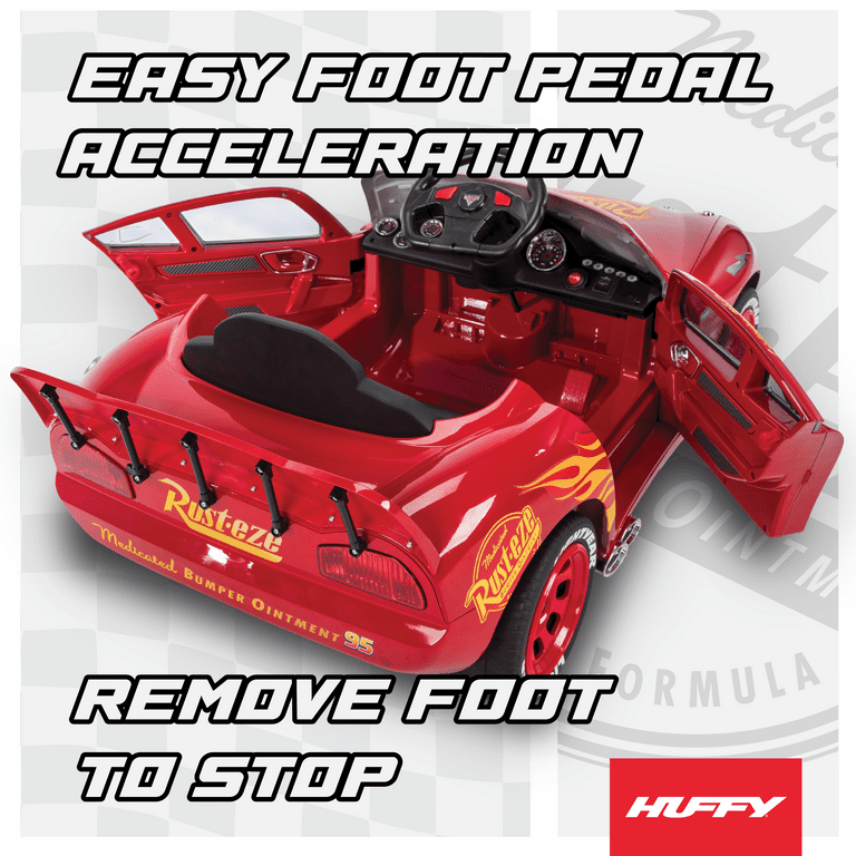 Huffy Disney Pixar Cars 3 Lightning McQueen 6V Battery-Powered Ride on, for Children Ages 3+ years