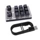 thumbnail image 1 of Teclado macro compatible con Bluetooth Teclado mecánico de 9 teclas y 2 perillas (negro), 1 of 7
